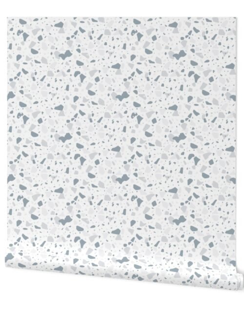 Winter Blue Marble Chips French Provincial Winter Terazzo Wallpaper