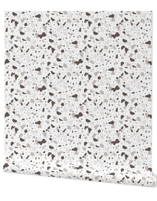 Chocolate Marble Chips French Provincial Autumn Terazzo Wallpaper