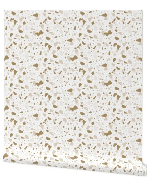 Tan Marble Chips French Provincial Autumn Terazzo Wallpaper
