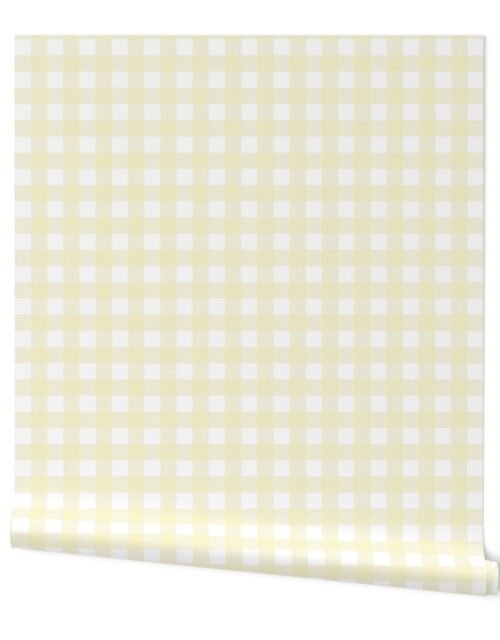 Yellow Gold  Vintage Christmas Gingham Check Wallpaper
