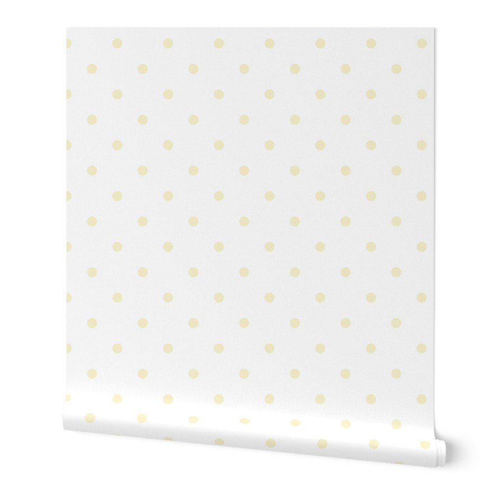 Yellow Gold Polka Dots on Vintage Christmas Snowy White Wallpaper Yellow Gold Polka Dots on Vintage Christmas Snowy White Wallpaper