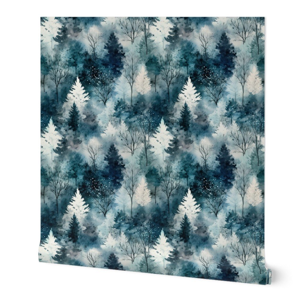 Small Endless Winter Tree Dreamscape Trees in Misty Forest Wallpaper Small Endless Winter Tree Dreamscape Trees in Misty Forest Wallpaper