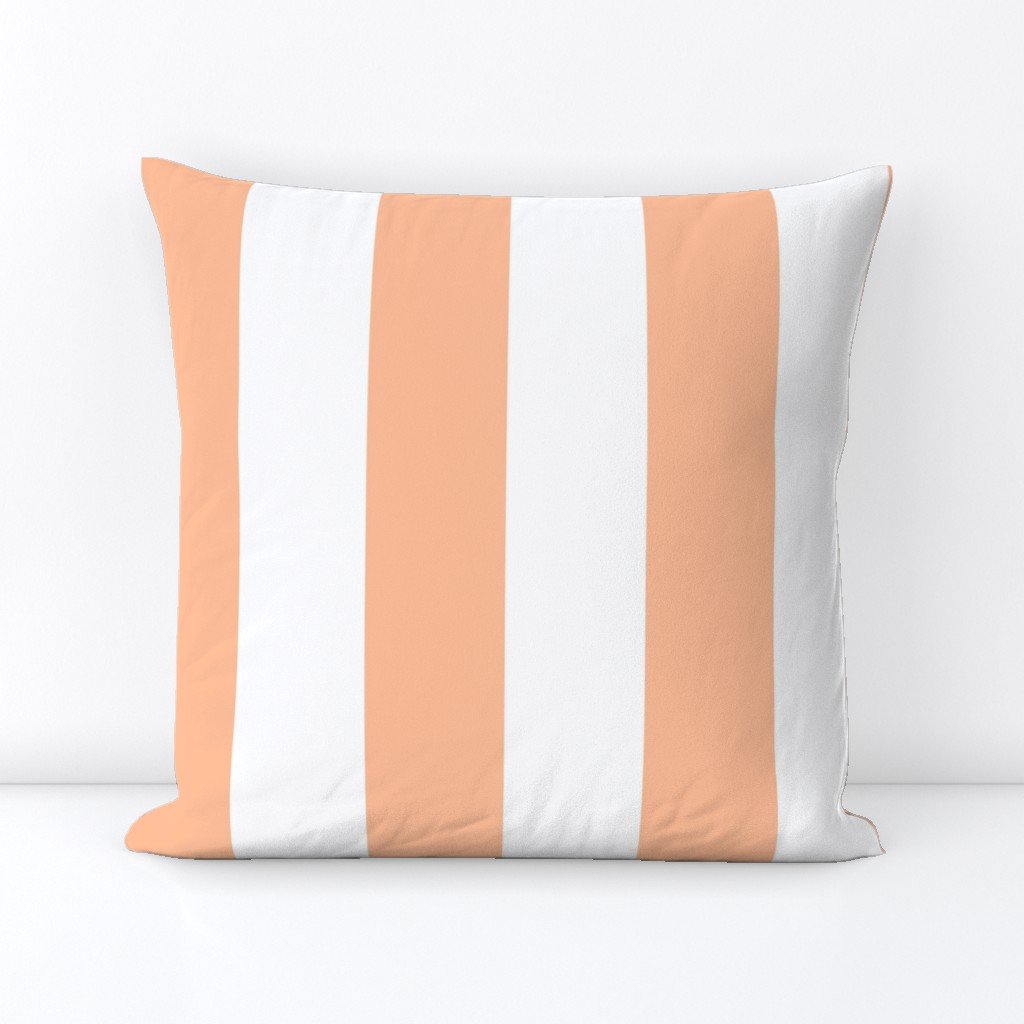 3 Inch Circus Tent Stripe in Peach Fuzz Color of the Year 2024 and White Square Throw Pillow 3 Inch Circus Tent Stripe in Peach Fuzz Color of the Year 2024 and White Square Throw Pillow