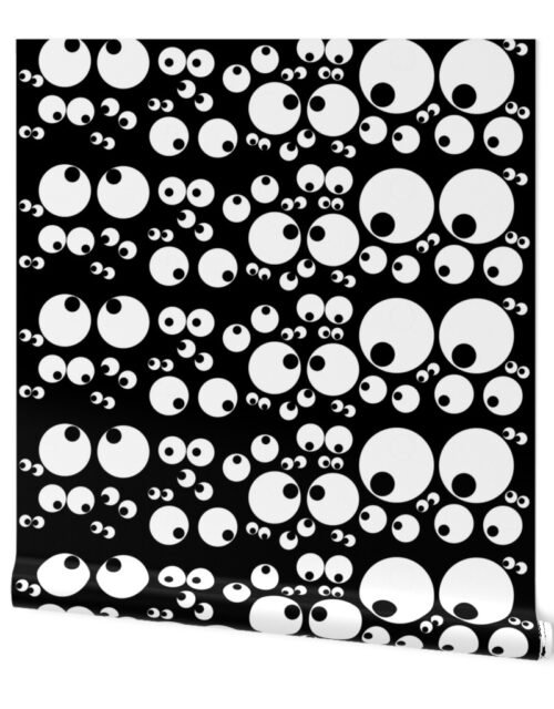 Googly Goo Goo Eyes on Black Wallpaper