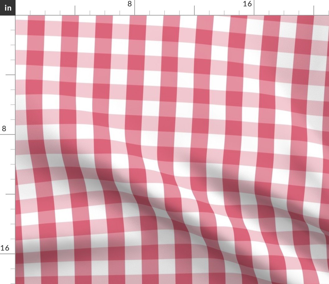 1 inch Nantucket Red Gingham Check Plaid Pattern Fabric 1 inch Nantucket Red Gingham Check Plaid Pattern Fabric