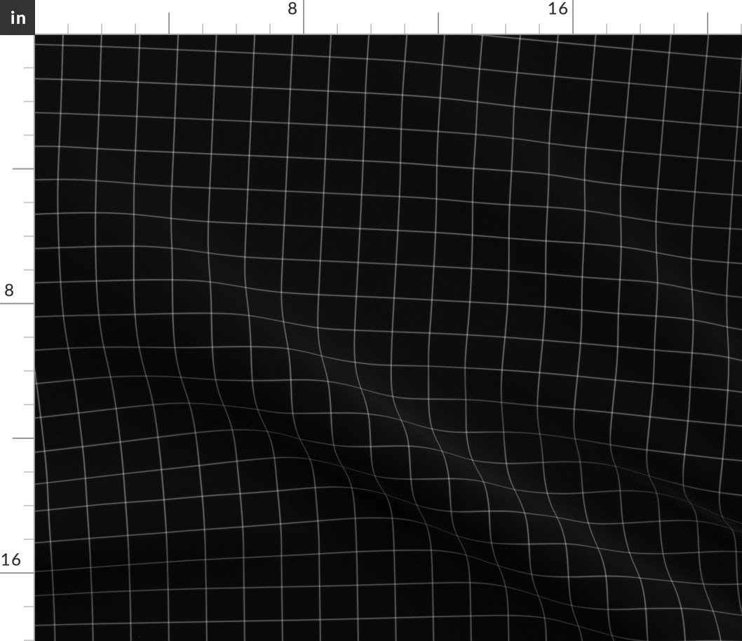 1 inch White Grid Lines on Black Fabric 1 inch White Grid Lines on Black Fabric