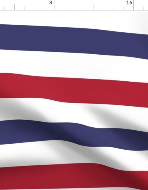 2.5 inch Flag Red, White and Blue Alternating H Stripes Fabric