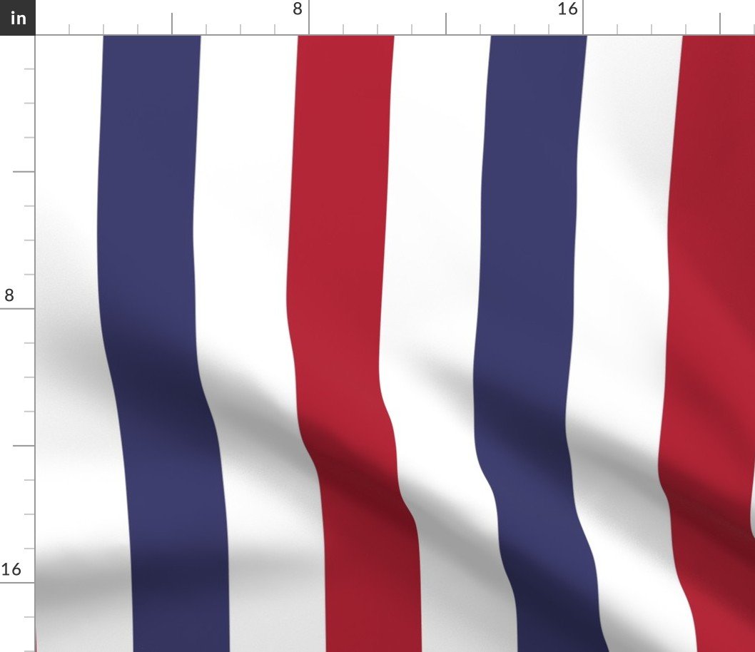 2.5 inch Flag Red, White and Blue Alternating V Stripes Fabric 2.5 inch Flag Red, White and Blue Alternating V Stripes Fabric
