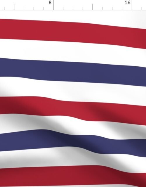 2 inch Flag Red, White and Blue Alternating H Stripes Fabric