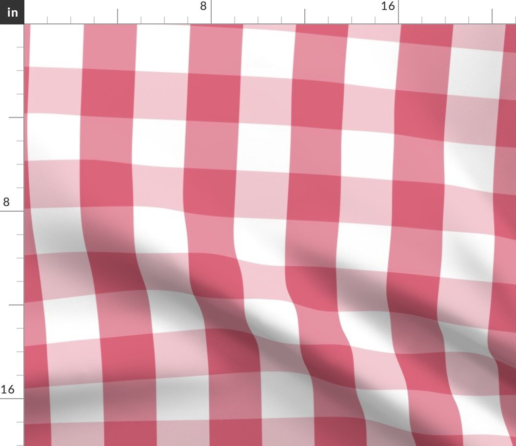 2 inch Nantucket Red Gingham Check Plaid Pattern Fabric 2 inch Nantucket Red Gingham Check Plaid Pattern Fabric