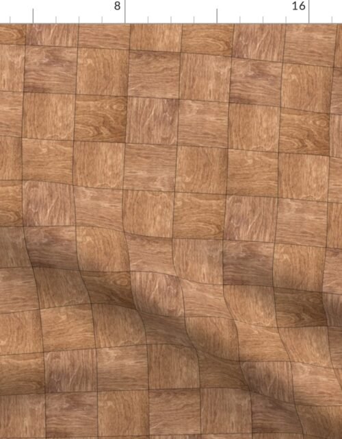 2 inch Uniform Wood Checkerboard Chess Pattern Fabric