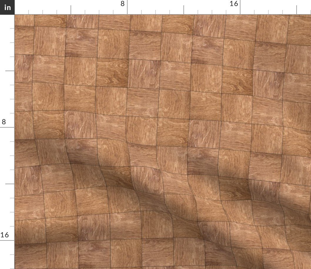 2 inch Uniform Wood Checkerboard Chess Pattern Fabric 2 inch Uniform Wood Checkerboard Chess Pattern Fabric