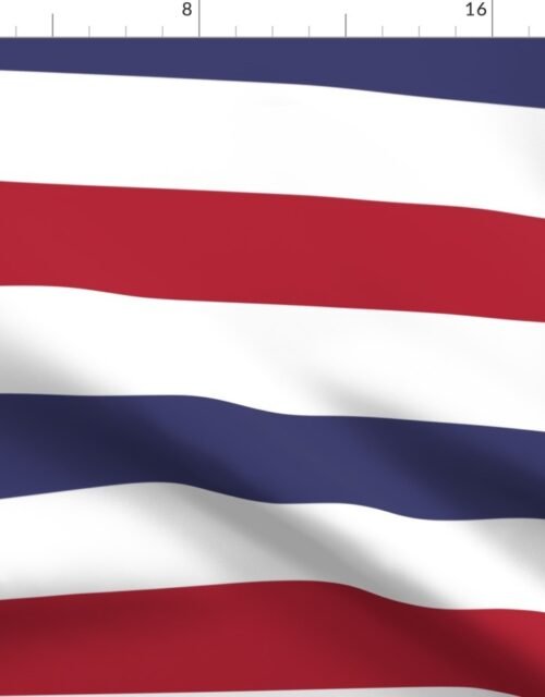 3 inch Flag Red, White and Blue Alternating H Stripes Fabric