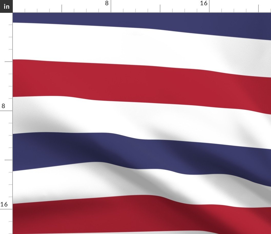 3 inch Flag Red, White and Blue Alternating H Stripes Fabric 3 inch Flag Red, White and Blue Alternating H Stripes Fabric