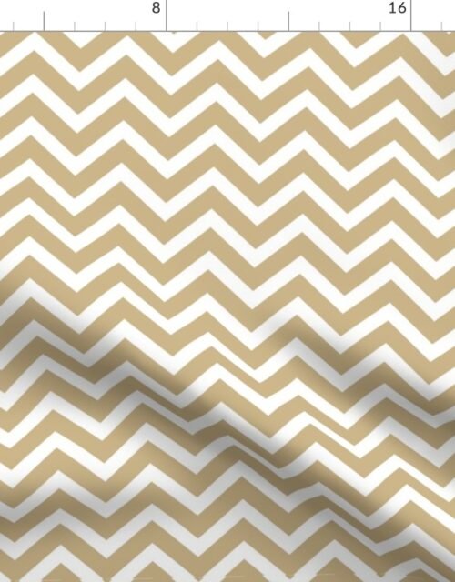 Chevron in Gold Wavy Zigzag Fabric