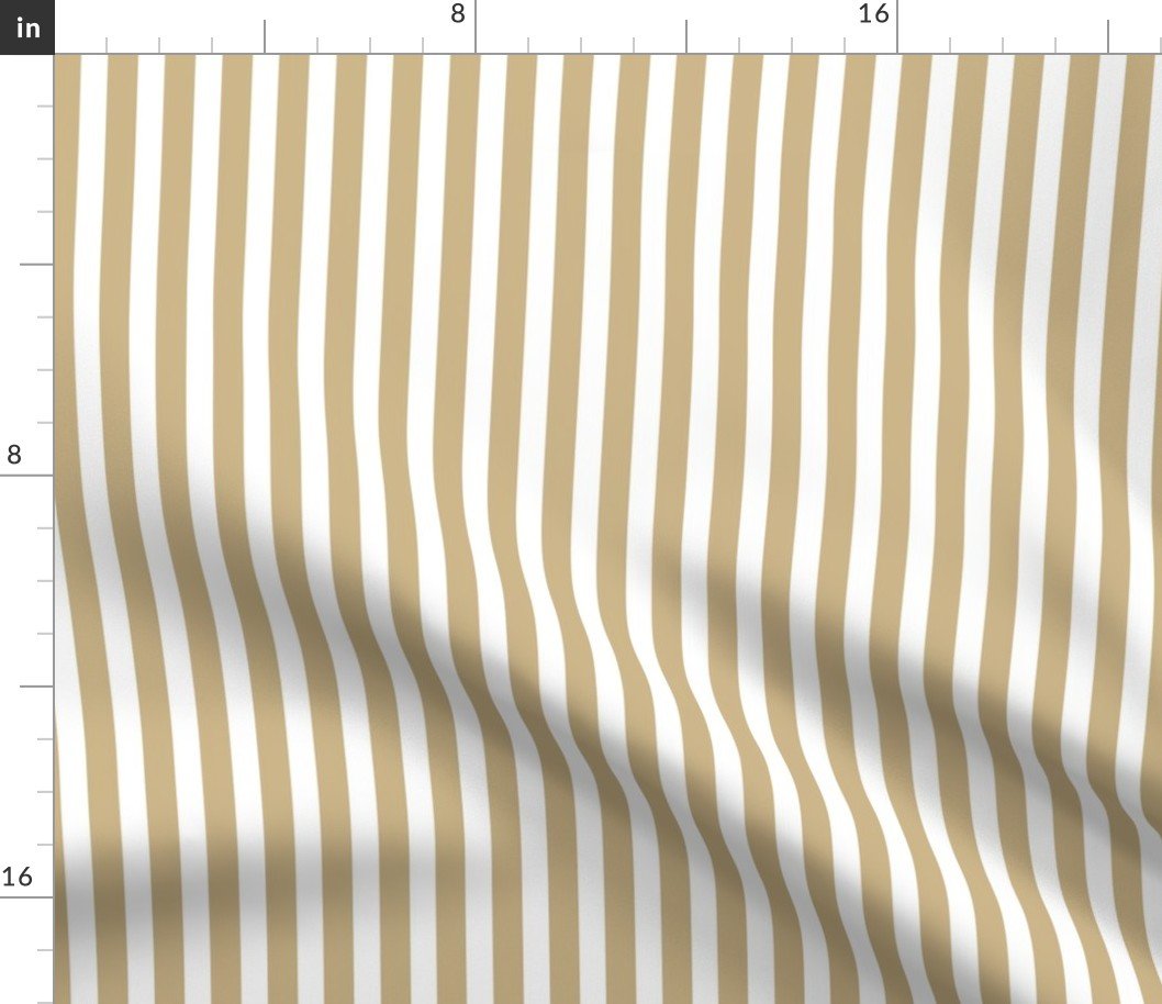 Gold and White Sailor Stripe Fabric Gold and White Sailor Stripe Fabric