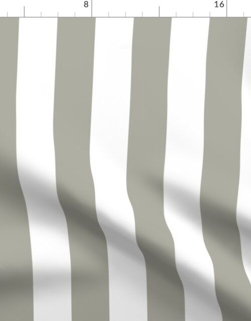 Dove Grey 2" Wide Cabana Stripes Fabric