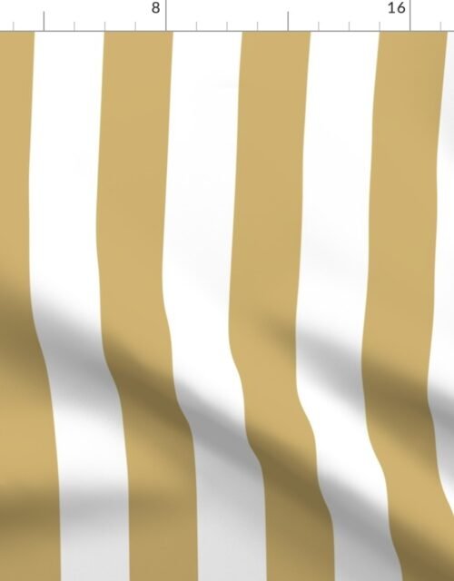 Khaki Beige 2" Wide Cabana Stripes Fabric