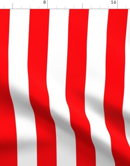 Circus Red 2" Wide Cabana Stripes Fabric