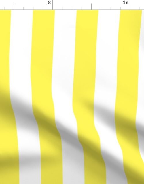 Lemon Yellow 2" Wide Cabana Stripes Fabric