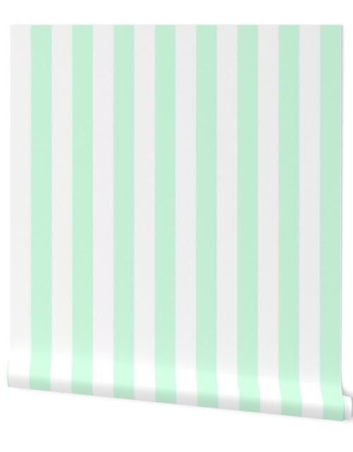 Summer Mint 2" Wide Cabana Stripes Wallpaper
