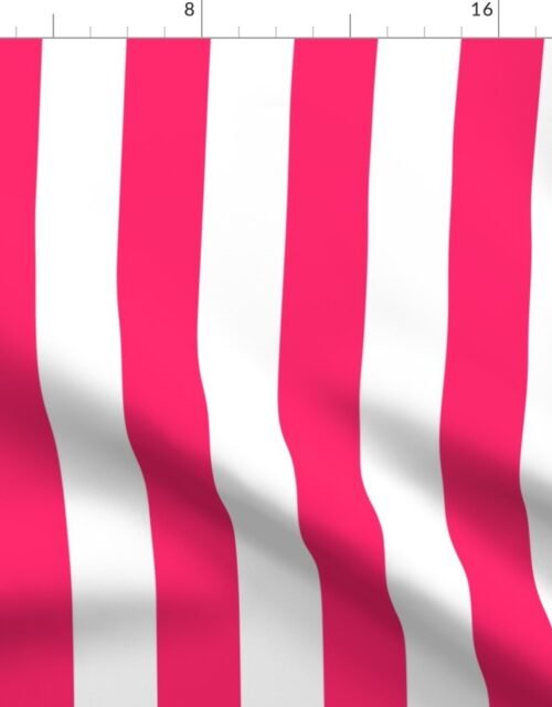 Pop Pink 2" Wide Cabana Stripes Fabric