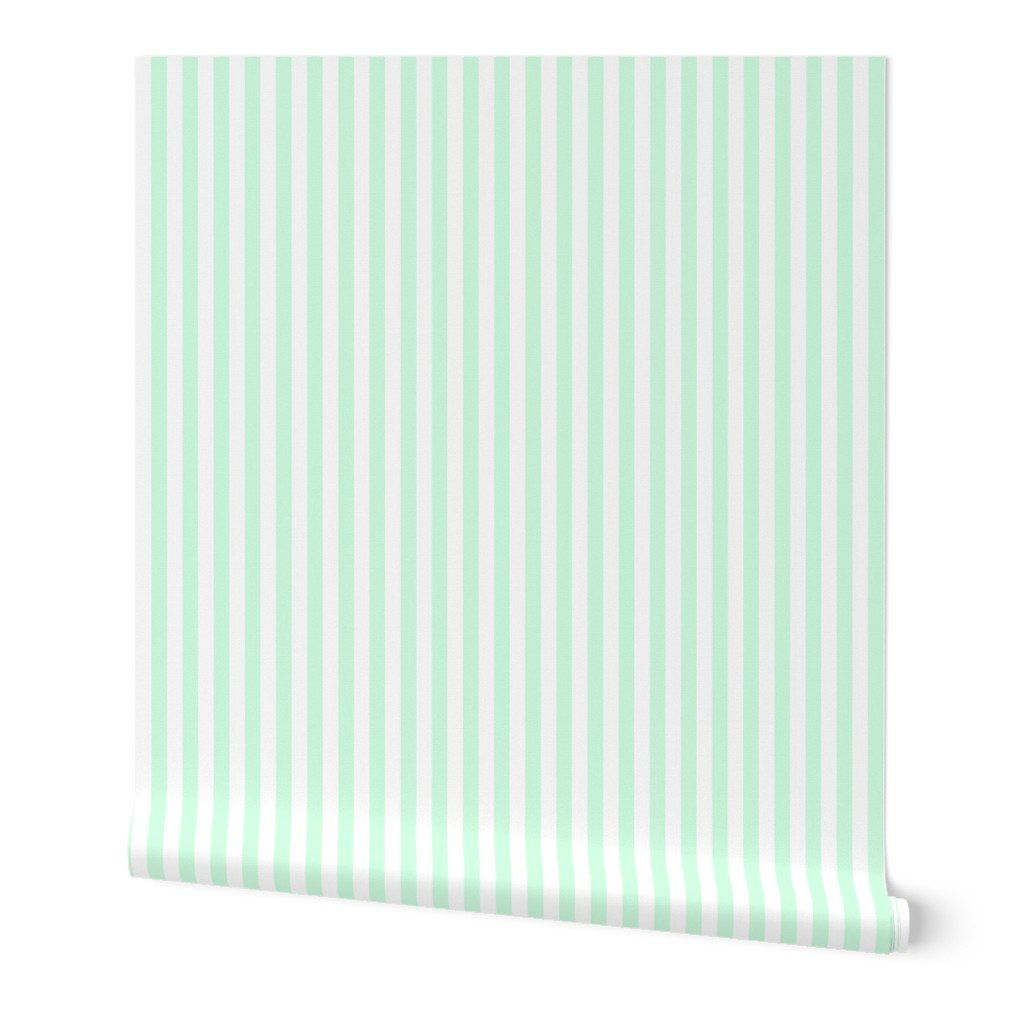 Summer Mint Sailor 1/2″ Thin Stripes Wallpaper Summer Mint Sailor 1/2" Thin Stripes Wallpaper