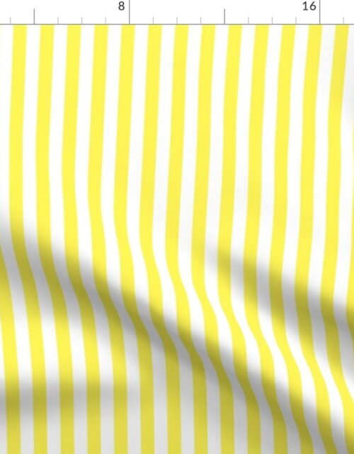 Lemon Yellow Sailor 1/2" Thin Stripes Fabric
