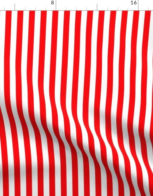 Circus Red Sailor 1/2" Thin Stripes Fabric