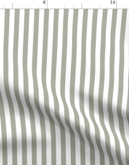Dove Grey Sailor 1/2" Thin Stripes Fabric