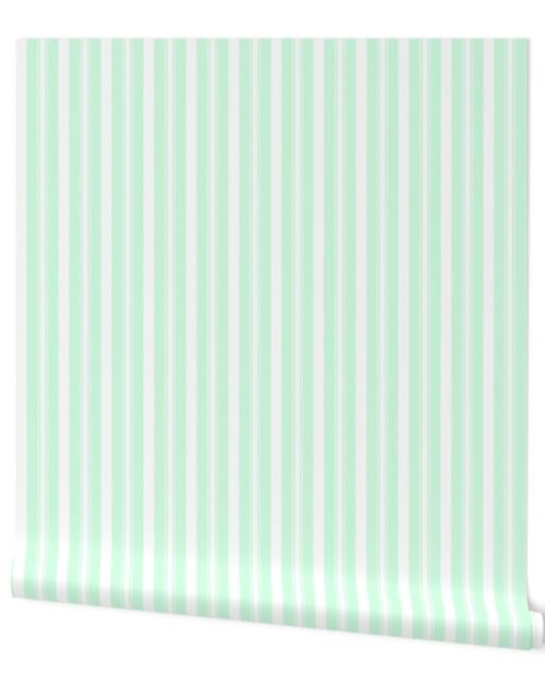 Summer Mint Deckchair Stripes Wallpaper