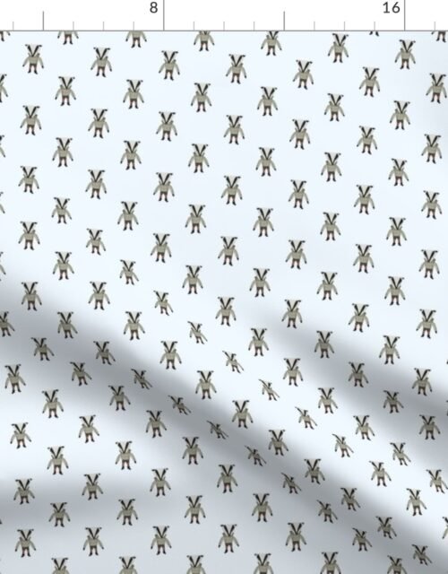 Badger Forest Friends All Over Repeat Pattern on Baby Blue Fabric
