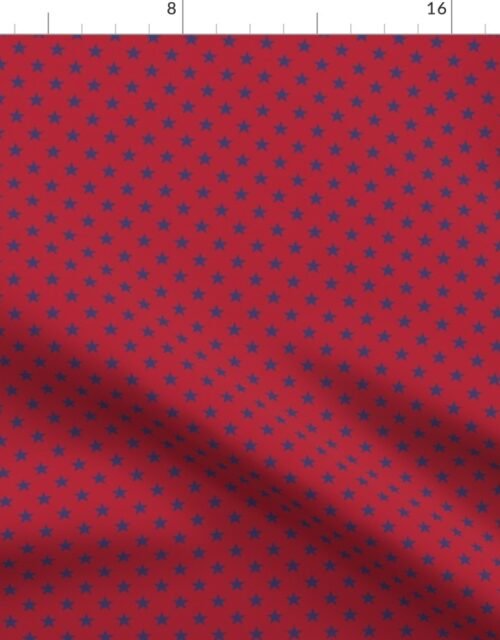 USA Flag Blue Stars on Red Fabric