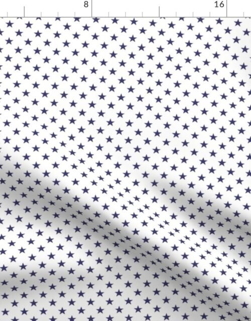USA Flag Blue Stars on White Fabric