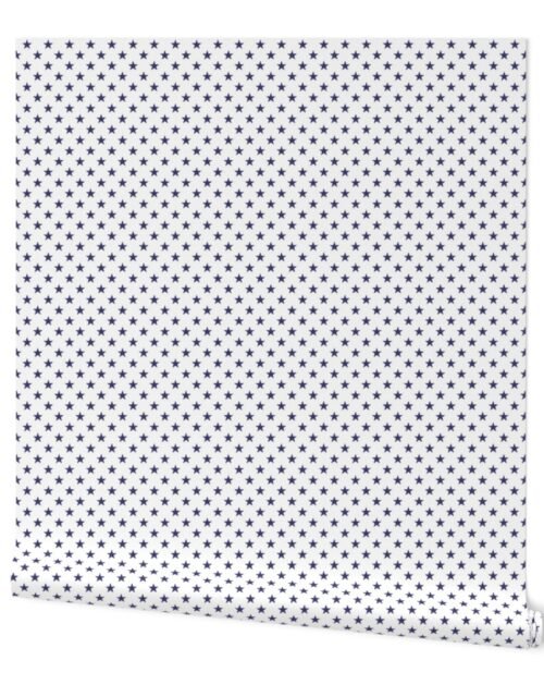 USA Flag Blue Stars on White Wallpaper