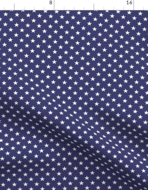 USA Flag White Stars on Blue Fabric