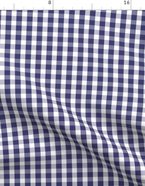 USA Flag Blue and White Gingham Checks Fabric