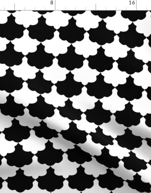 Black and White Scallop Fabric