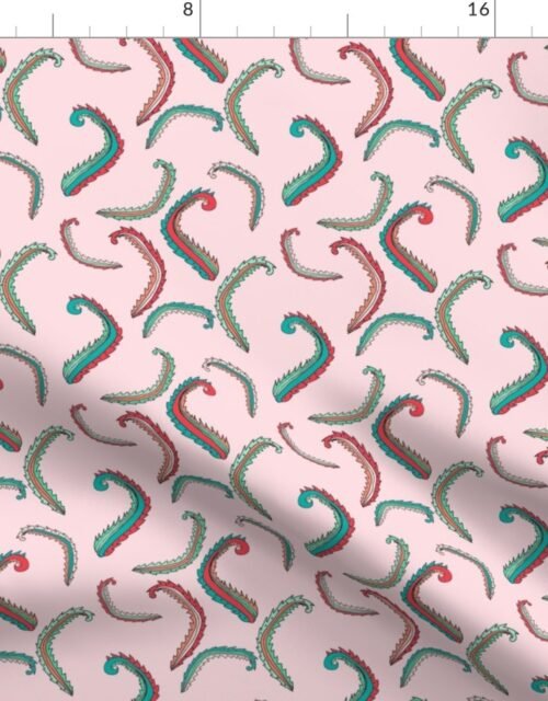 Seaweed on Pink Fabric