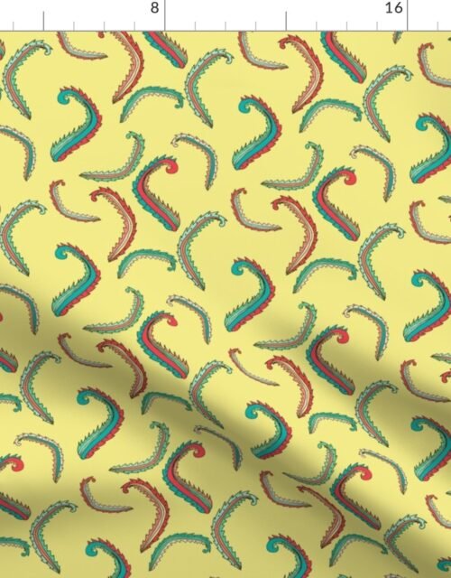 Seaweed on Lemon Fabric