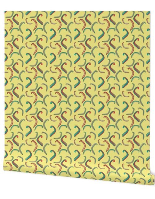 Seaweed on Lemon Wallpaper