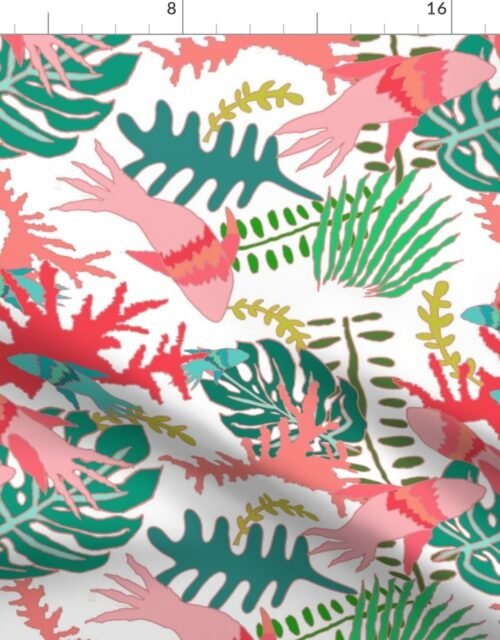 Sexy Fish in Pink and White Fabric
