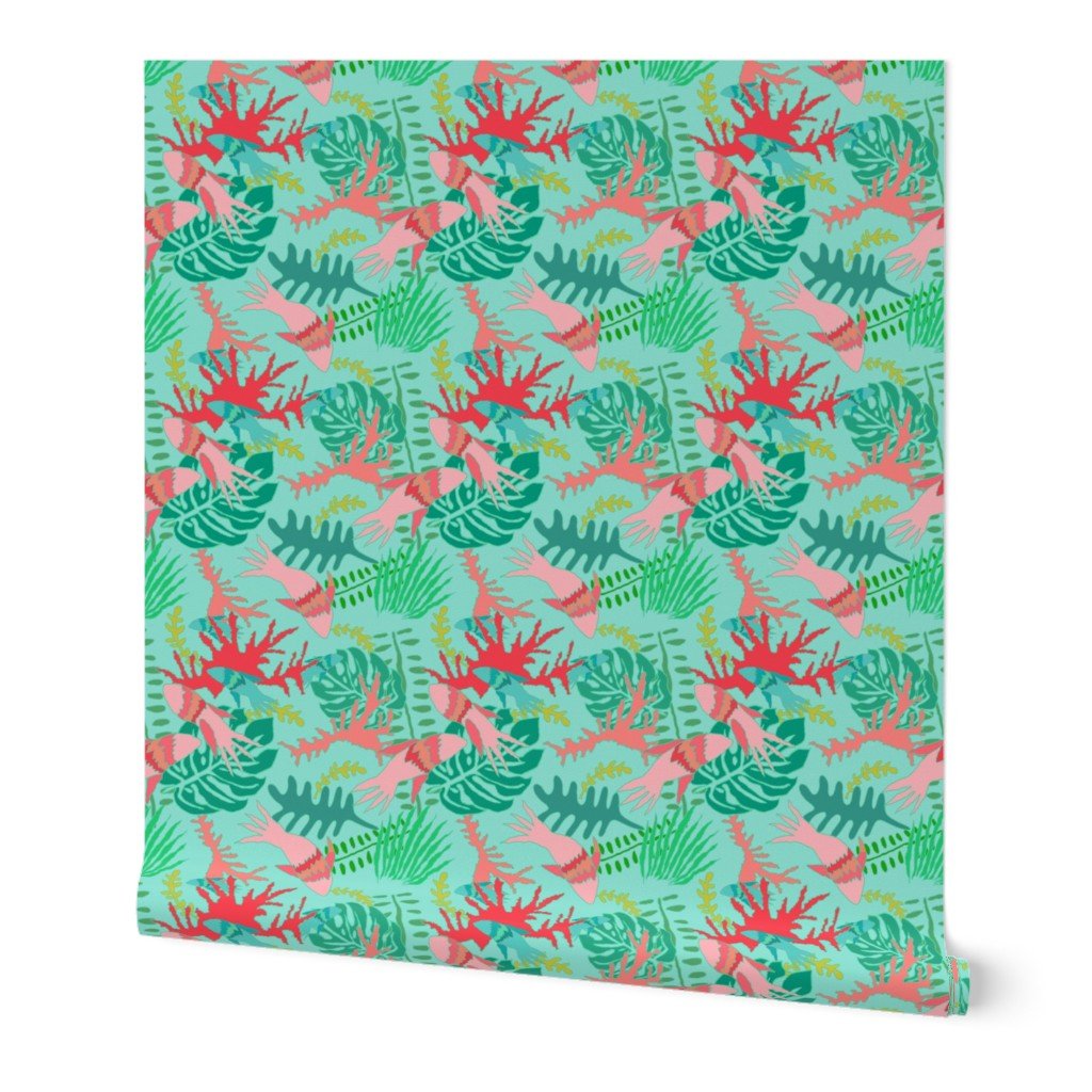 Coral Fish Under the Aqua Sea Wallpaper Coral Fish Under the Aqua Sea Wallpaper