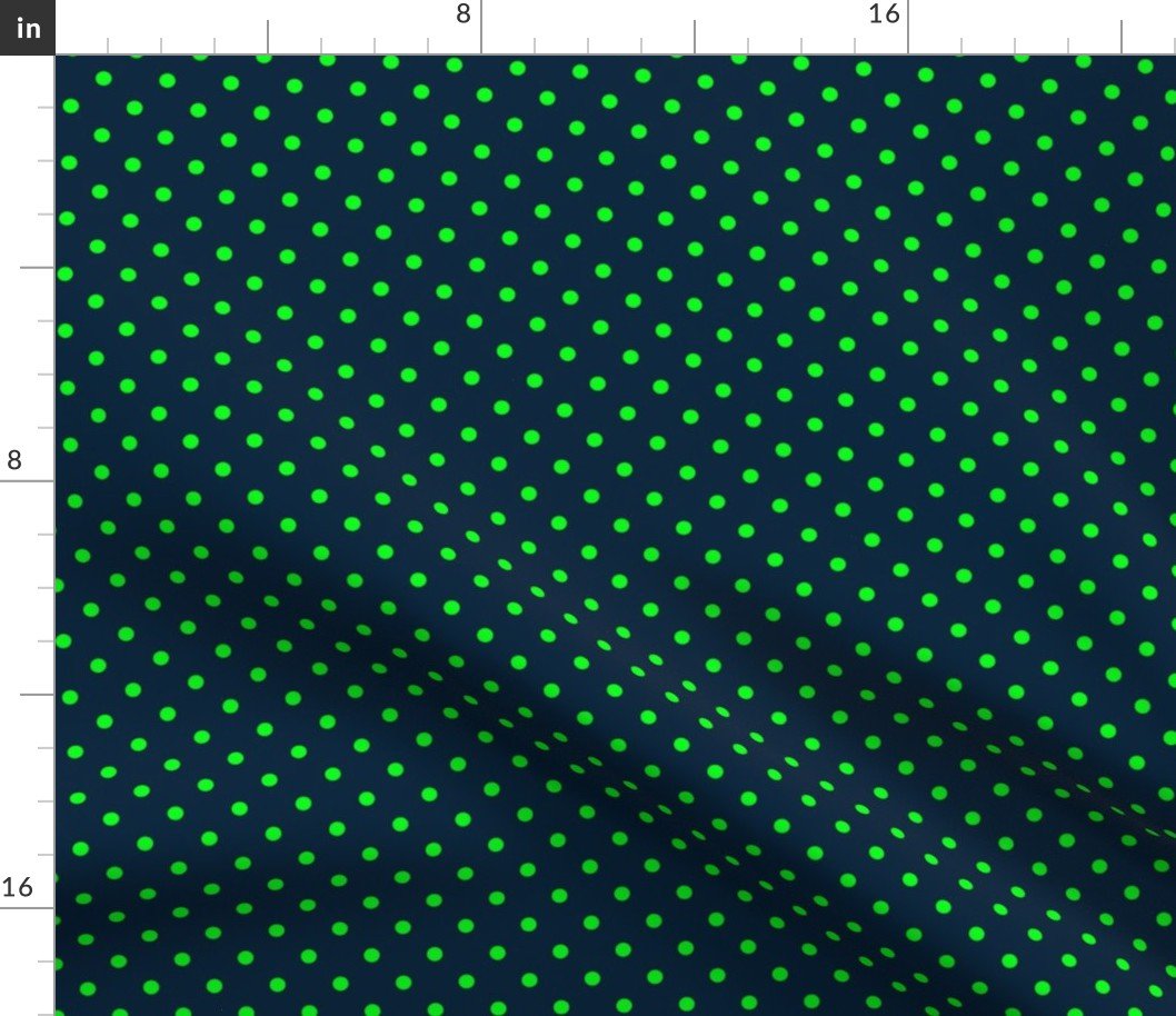 Mini Navy and Lime Polka Dots Fabric Mini Navy and Lime Polka Dots Fabric