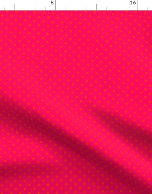 Orange and Pink Pop Polka Dots Fabric
