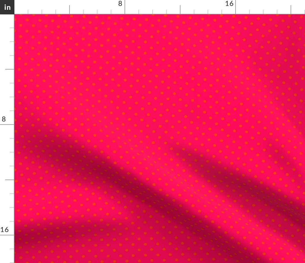 Orange and Pink Pop Polka Dots Fabric Orange and Pink Pop Polka Dots Fabric