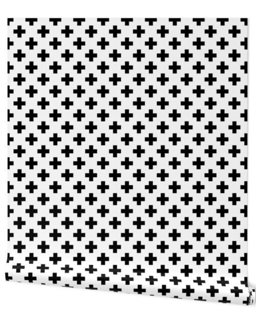 Black Crosses on White Wallpaper
