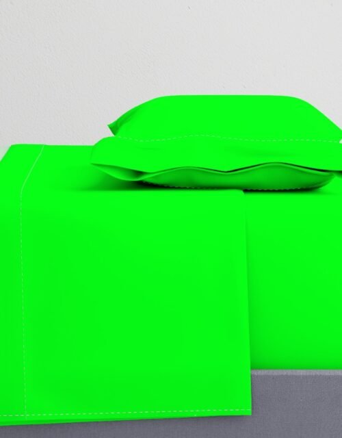 Neon Lime Green Solid Sheet Set