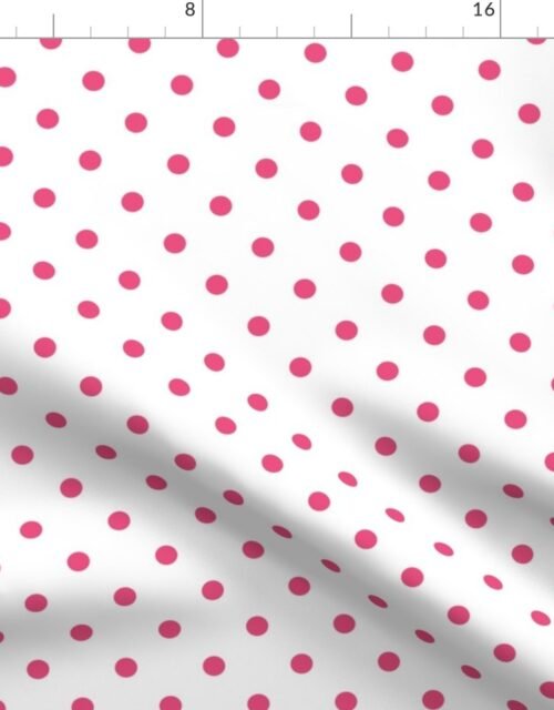 Rapture Rose Polkadots on White Fabric