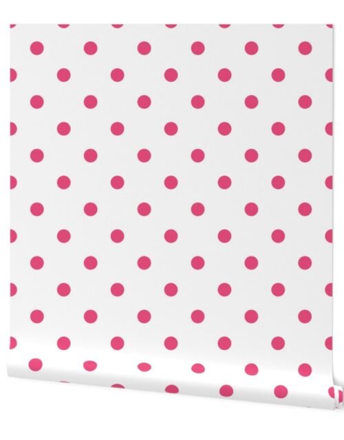 Rapture Rose Polkadots on White Wallpaper